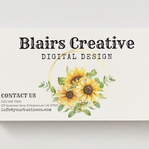 Printable/Customizable Business card Template