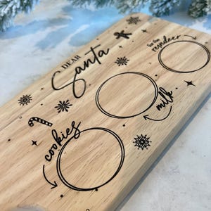 Santa Cookie Tray, Santa Tray, Milk and Cookie Tray, Personalized Christmas Tray, Christmas Cookie Tray, Cookies for Santa Board, Dear Santa
