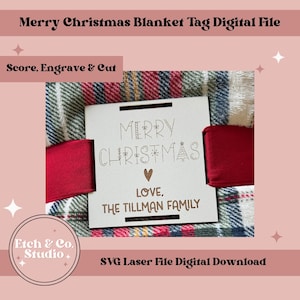 Weihnachtsdecke Tag SVG, Laser geschnittene Decke Tag, Weihnachtsgeschenk, Geschenkanhänger svg, Weihnachten Laser svg
