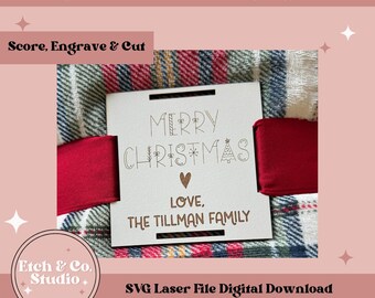 Christmas Blanket Tag SVG, Laser Cut File (Digital Download)