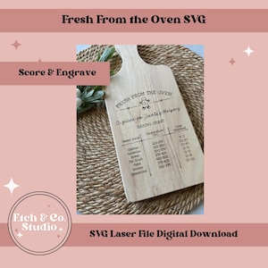 Weihnachts-Backkarte SVG, Laser Cut Datei (Digitaler Download)