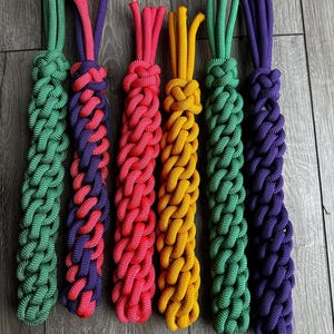 NEW COLORS! American Made Paracord Dog Toy, Chew Resistant, 16 inch