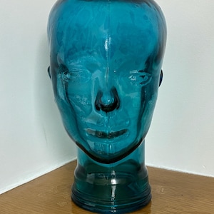 硝子　ヘッドマネキン　オブジェ　ブルー　ディスプレイ Blue glass mannequin head - Etsy 日本