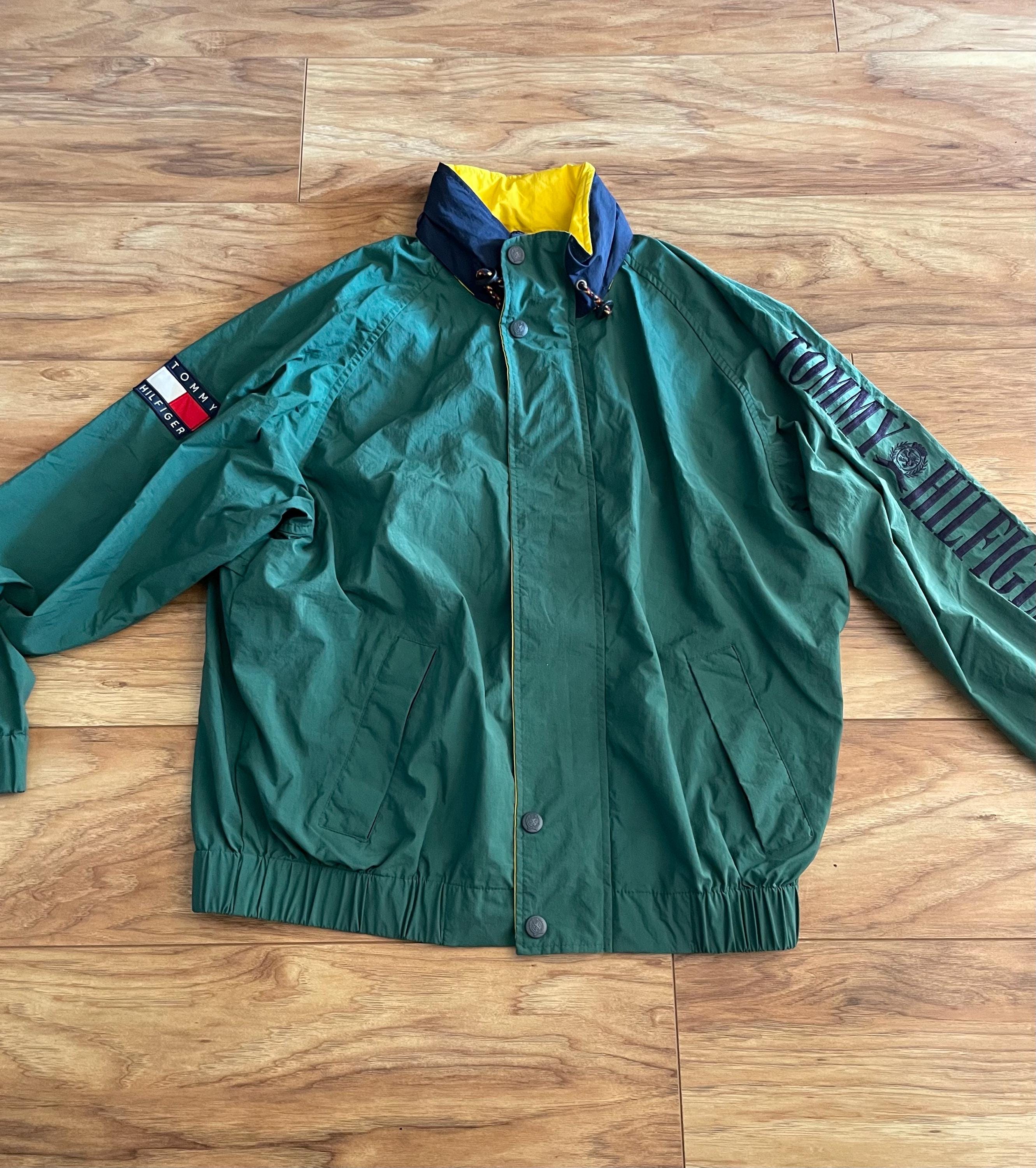 Windbreaker Jacket Vintage 90's Tommy Hilfiger Flag 