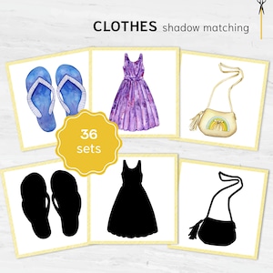 Mode Schattenspiel: Aquarell Montessori Dress-Up (Digitaler Download)