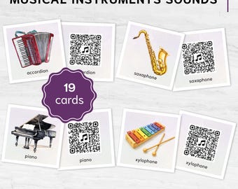 Explore Musical Sounds – QR Code Instrument Listening Activity | Montessori-Inspired Digital Learning Cards