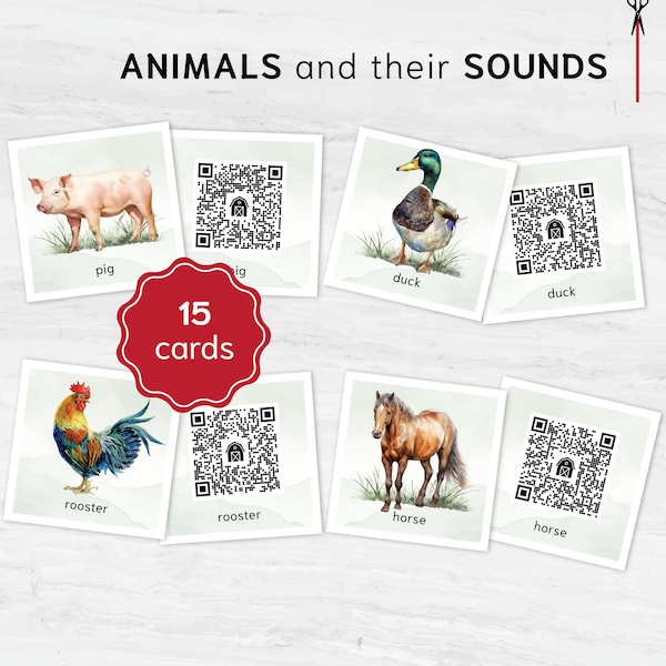 Animals Qr Code Color Animal Qr Code - Etsy