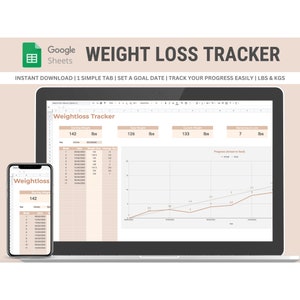 May include: A Google Sheets spreadsheet on a laptop screen with a weight loss tracker. The spreadsheet has a chart showing progress over time. The spreadsheet has a starting weight of 142 pounds, a goal weight of 126 pounds, and a current weight of 133 pounds.