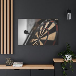 Dart Board Canvas Wall Art for Office Home Business or Man Cave Matte Canvas, Stretched, 1.25"