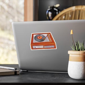 Vintage Record Player Vinyl Kiss-Cut Stickers; Retro; Vintage; Laptop Stickers; Skateboard Stickers; Journaling Stickers; Scrapbooking;