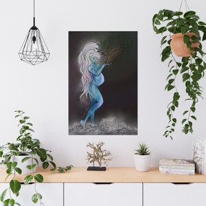 Matte Poster - "Mother Earth - rette den Planeten - Erde Poster - Mutter - Trost Poster - Schwangerschaft - Schwangere Mutter - Weibliches Poster