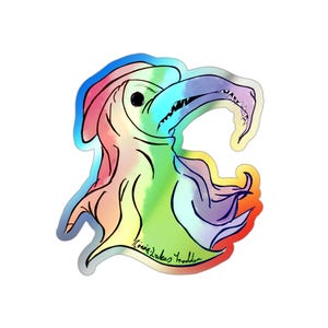 Holographic Die-cut Plague Doctor Sticker - Holographic sticker - rainbow sticker - plague doctor - plague doctor sticker - accessories