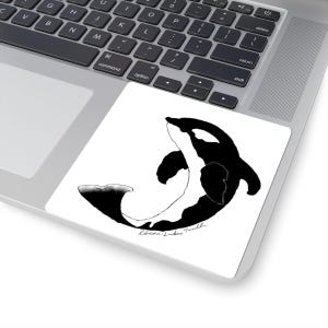 Kiss-Cut Orca Stickers - orca - stationary - marine life - sea life - wildlife - animals - sticker