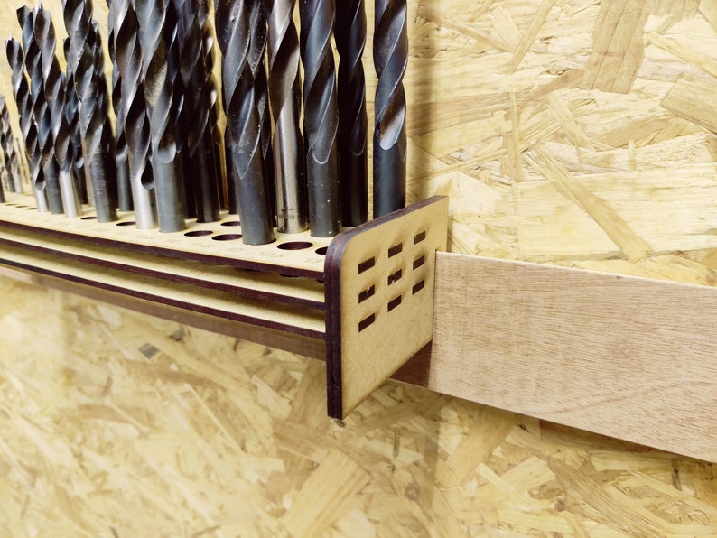 Holder for D113 French Cleat Drill Bits, French Cleats, Storage, Laser