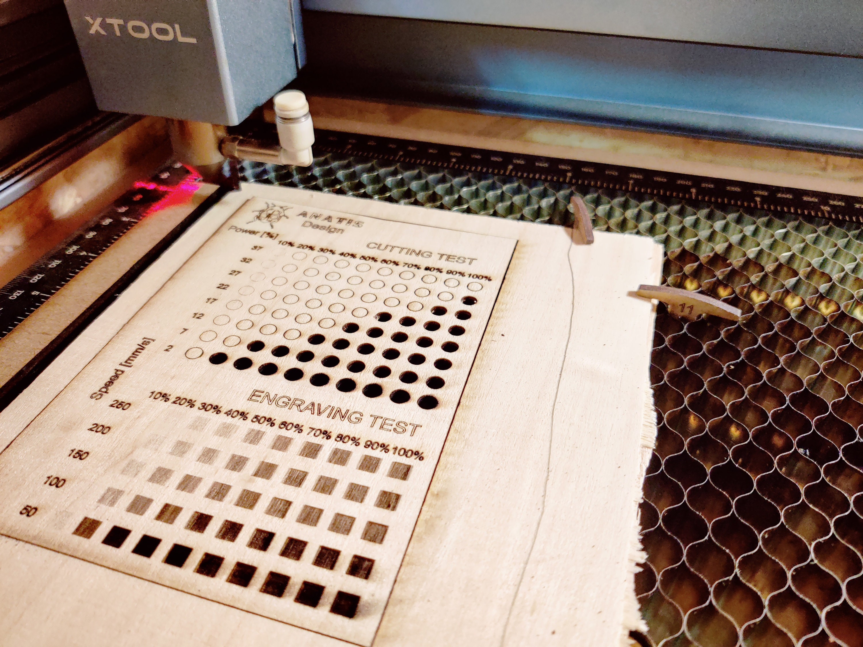Lightburn Test File, SVG Laser Cutting File, Material Test Chart ...