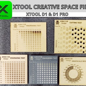 Arquivo de teste xTool Creative Space, teste de corte a laser, Xtool D1, teste de gravação a laser, arquivos de corte xTool, xTool P2, F1, M1, S1.
