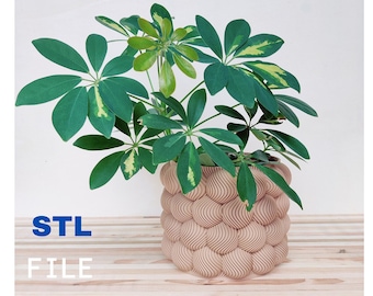 3D stl printing file for a plant pot, bubble vase, interior decoration, flower pot, instant download