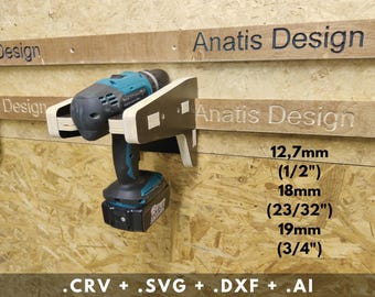 Archivo digital CNC para tacos franceses, soporte para destornilladores para tacos franceses, V Carve Pro, archivo de corte CNC DXF/SVG, almacenamiento de herramientas, pared de madera
