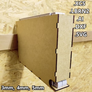 Distributeur de mètre en bois French Cleat, crampons français, rangement, fichier découpe laser, téléchargement numérique, Xtool, SVG DXF