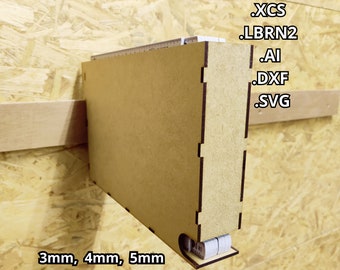 Dispensador de medidor de madera French Cleat, tacos franceses, almacenamiento, archivo cortado por láser, descarga digital, Xtool, SVG DXF