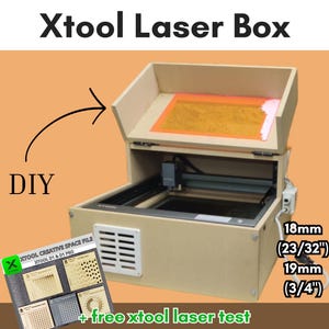 Xtool D1/D1 Pro Laser Box PDF Plans, DIY Protection & Storage Case, 18/19mm Wood Laser Cutting File, Instant Digital Download