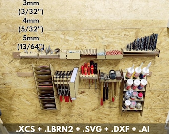 Ultimate French cleat plans, French cleat storage, laser cutting file, digital download, Xtool, SVG DXF, French cleat
