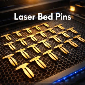 Laser Bed Pins File Pack, Honeycomb Tray Hold-Down Clamps, Digital Files for Xtool, Ortur, Lightburn, SVG, DXF, Pdf, Ai, Xcs, Lbrn2