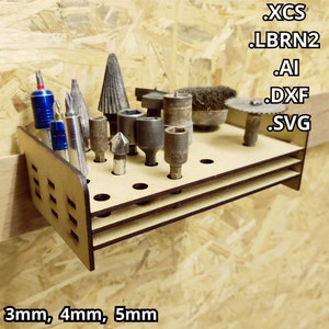 Support multi outils French Cleat, crampons français, rangement, fichier découpe laser, téléchargement numérique, Xtool, SVG DXF, Lightburn
