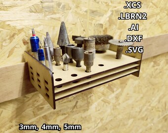 Soporte multiherramienta French Cleat, tacos franceses, almacenamiento, archivo cortado por láser, descarga digital, Xtool, SVG DXF, Lightburn