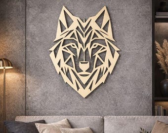 Lobo, cabeza de lobo, archivo digital, archivo SVG, cabeza de águila cortada con láser, niño, decoración del hogar, animal del bosque