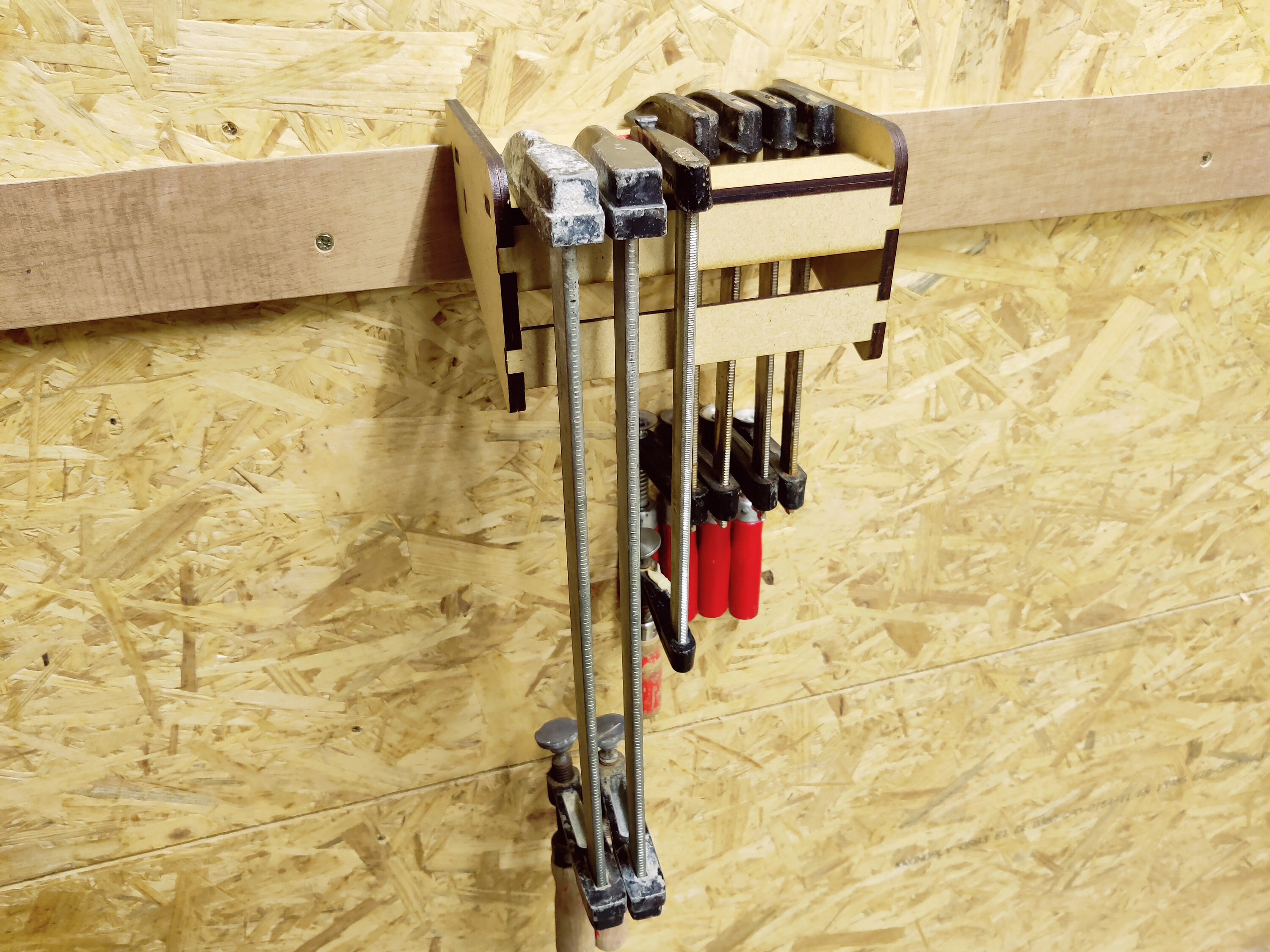 Support for French Cleat Clamp, Clamp Storage, French Cleats, Laser Cut ...