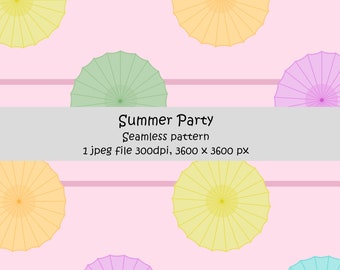 Summer Party seamless pattern jpeg