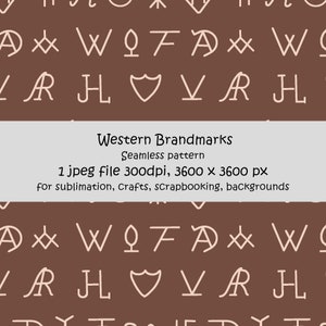 Western Brandmarks seamless pattern