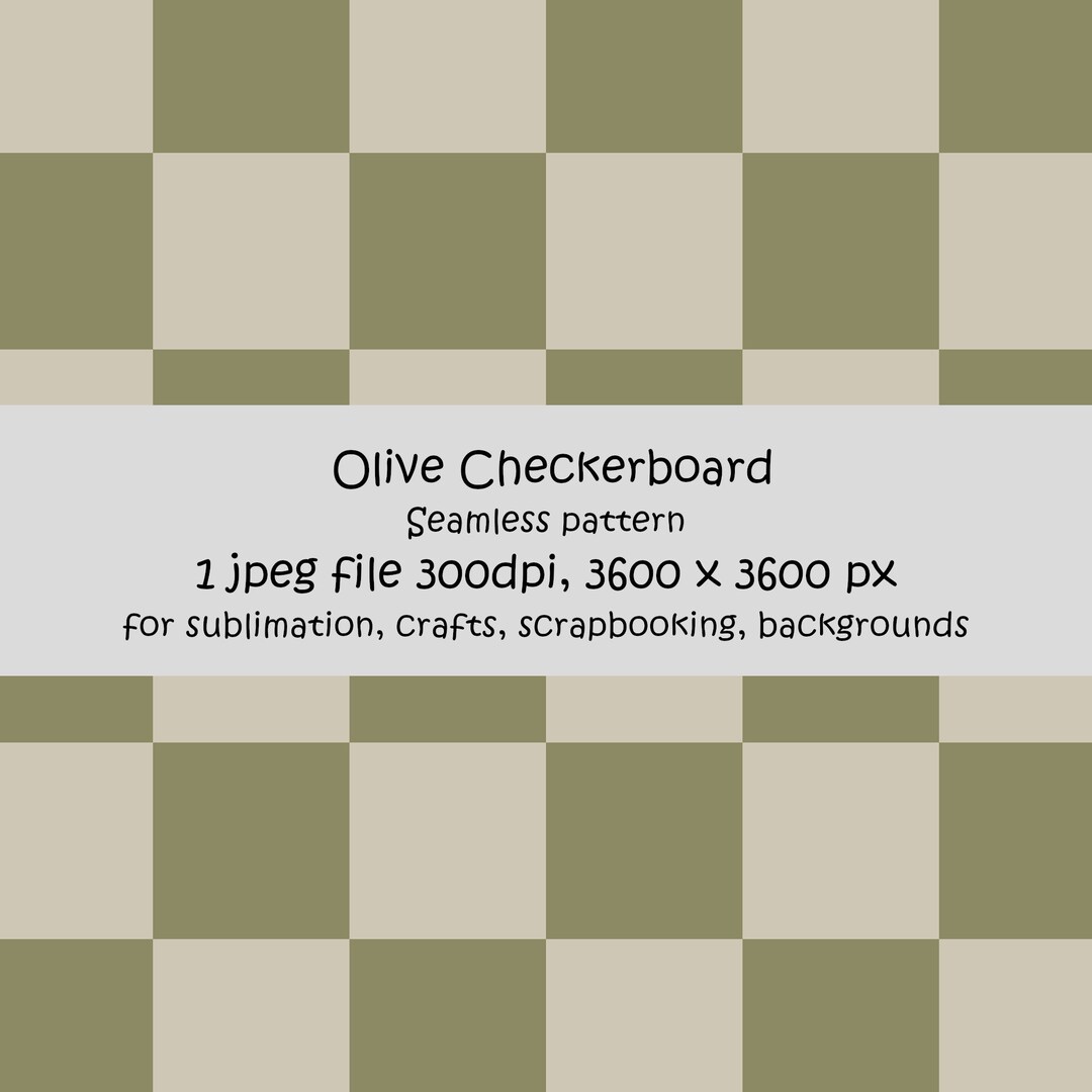 Olive Green Checkerboard Printable - Etsy