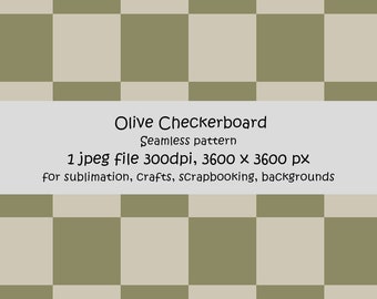 Olive Green Checkerboard printable