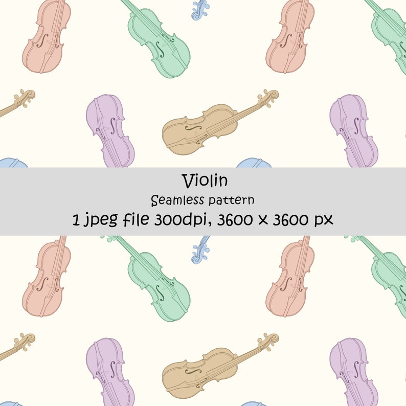 Violin Streamless Pattern Violin Seamless Pattern Jpeg - Etsy