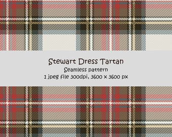 Stewart Dress Tartan, seamless pattern