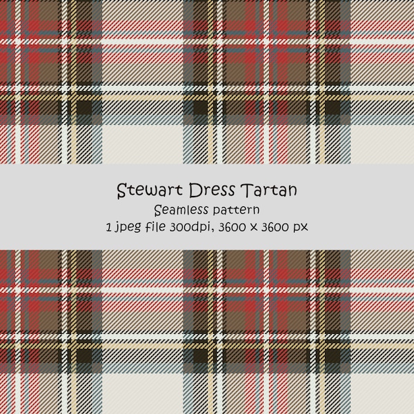 Stewart Dress Tartan, seamless pattern