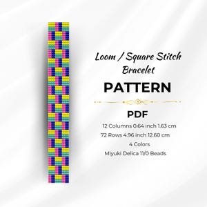 Beaded Loom Bracelet, Pastel Dream Bead Loom Pattern, Bracelet Loom stitch Pattern, Beadwork Pattern, PDF