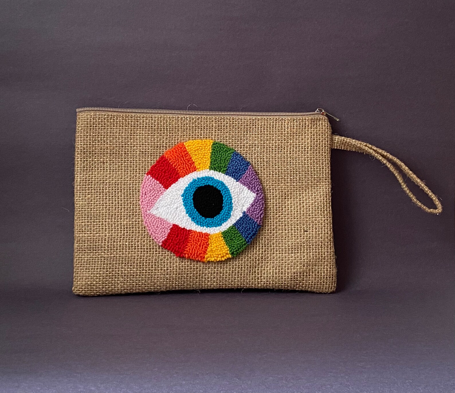 Ancestral Big Evil Eye Clutch Bag
