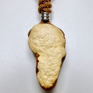 Continent AFRICA naturally grown in this form absolutely unique !!! Tree bead of a beech on paracord necklace chain vegan
