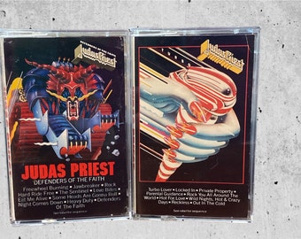 Judas Priest Cassette Tape Lot, 1980’s Heavy Metal, Defenders of the Faith & Turbo
