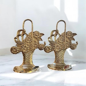 Bookends Floral Brass: Indian Decor