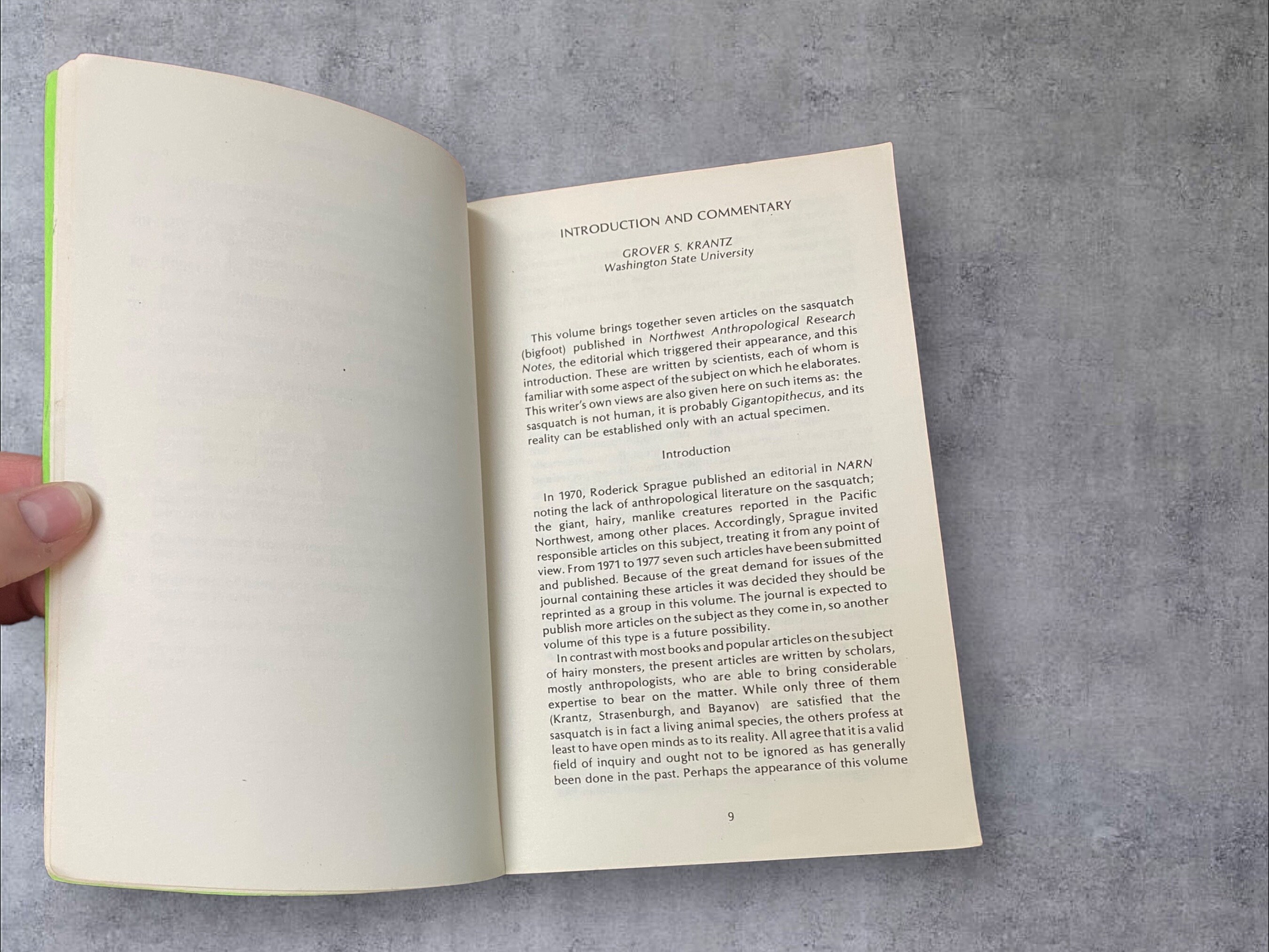 Roderick Sprague The Scientist Looks at the Sasquatch II, Edited by Roderick Sprague and ...
