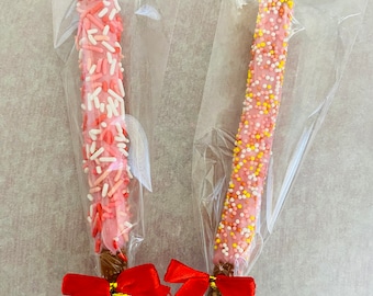 チョコレートコーティングされたプレッツェル