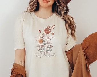 Camiseta Cottagecore / Camiseta de flores vintage / Camisa de flores silvestres / Camisa de bosque encantado / Camisa de flores estéticas /