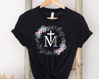 Camiseta católica mariana / Camiseta de María / Camiseta de María / Camiseta católica / Regalos católicos / Camiseta de Nuestra Señora / Baritus católica / Regalos para mamá /