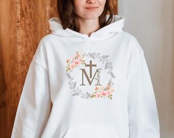 Sudadera con capucha católica / Camisa religiosa / Camisa de Jesús / Regalos católicos para mamá / Regalos católicos / Regalos cristianos / Baritus Católico / Versículo Bíblico