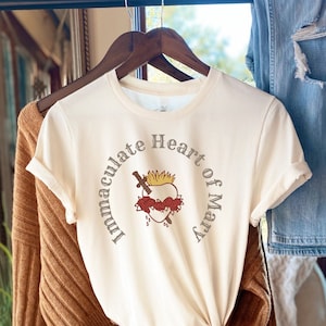 Immaculate Heart Catholic Shirt | Mary Shirt | Mary T-shirt | Catholic Tee | Catholic Gifts | Our Lady shirt | Baritus Catholic |