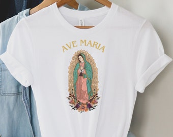 Marian Catholic Shirt | Mary Shirt | Mary T-shirt | Catholic Tee | Catholic Gifts | Our Lady shirt | Baritus Catholic|Gifts for mom | Easter